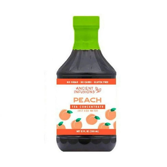 Ancient Infusions Peach Tea Concentrate, 12 Oz - Pack Of 2