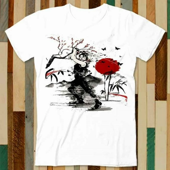 Ancient Japanese Samurai Women Power Female Warrior T Shirt Adult Unisex Men Women Retro Design Tee Vintage Top A4781