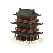 Miniature Ancient Chinese Pavilion Model - Zen Garden Ornament - Decorative Landscape Statue for Fish , Table, Living Room Decor