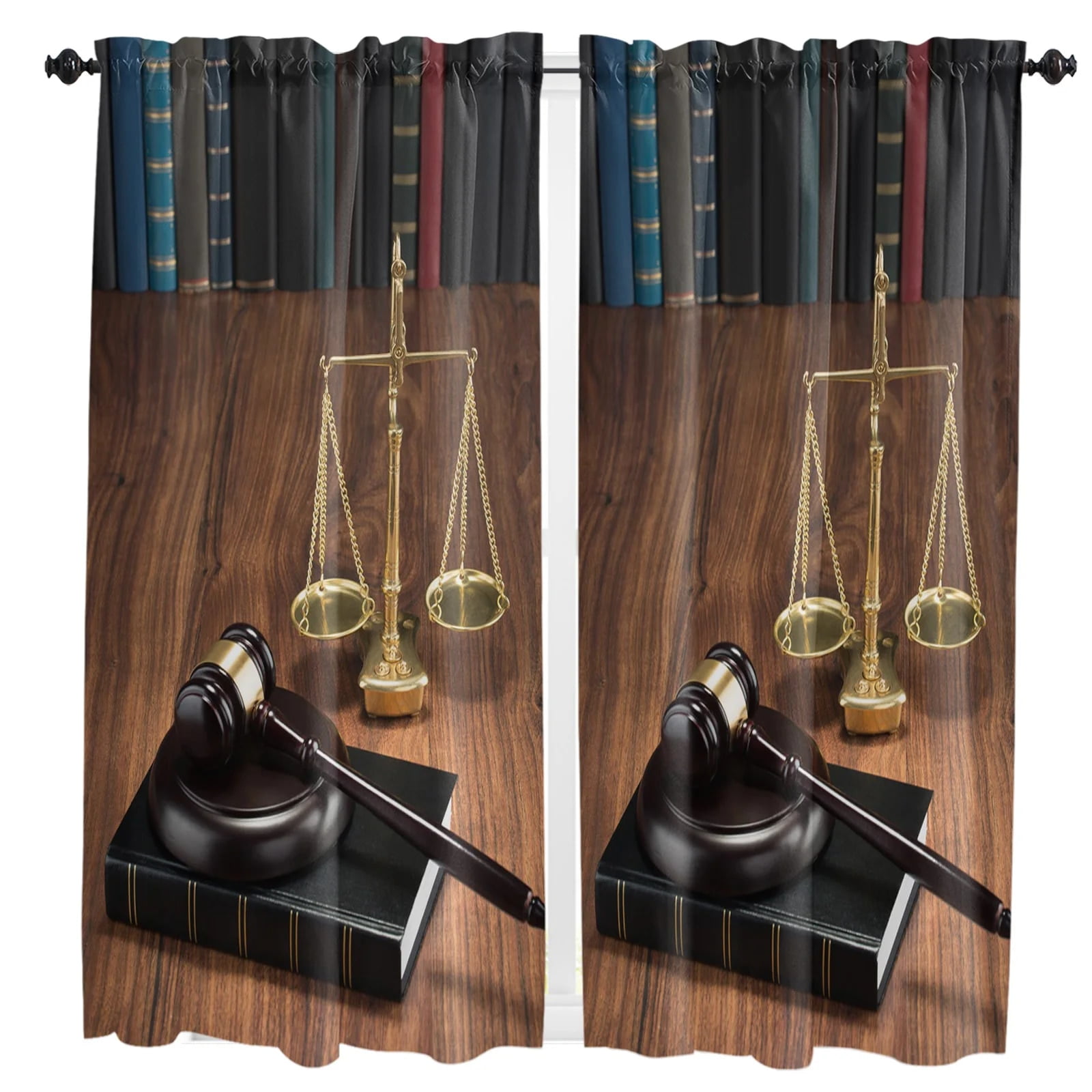 Vintage Library Quilted Curtains NCU0DDK2588