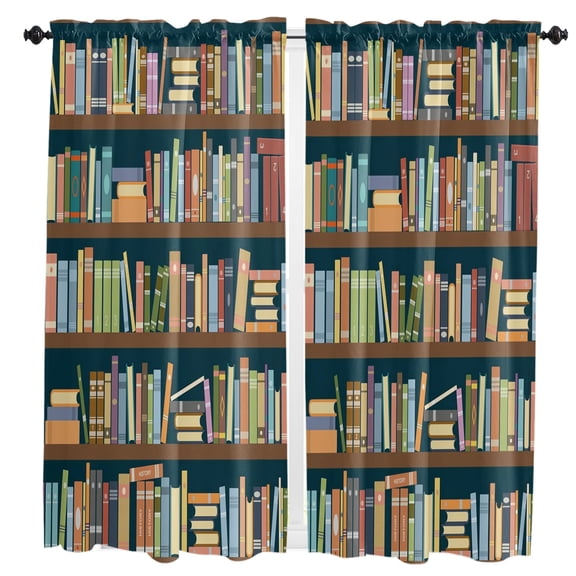 Ancient Library Book Curtain For Living Room Kids Bedroom Kitchen Window Curtains Home Interior Drapes