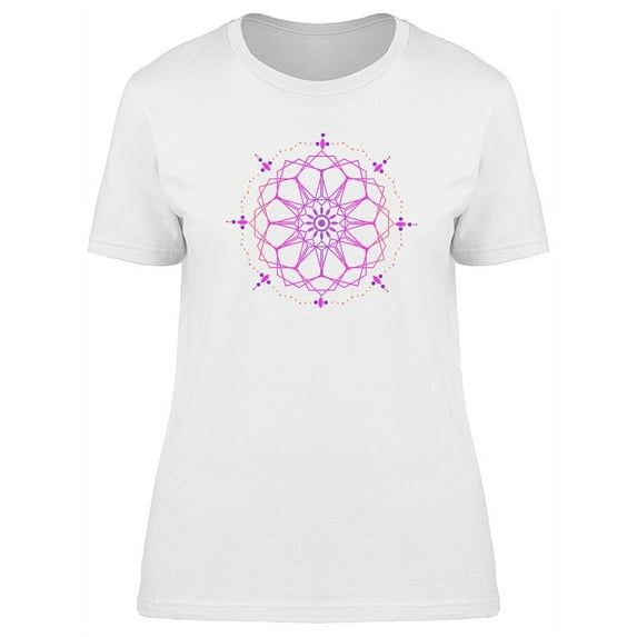 Ancient Mandala In Purple Color T-Shirt Women -Image by Shutterstock, Female Small