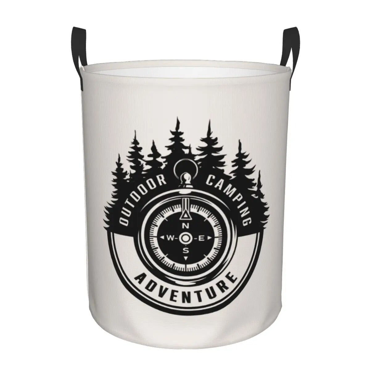 Ancient Map Compass Laundry Basket Collapsible Direction Campers