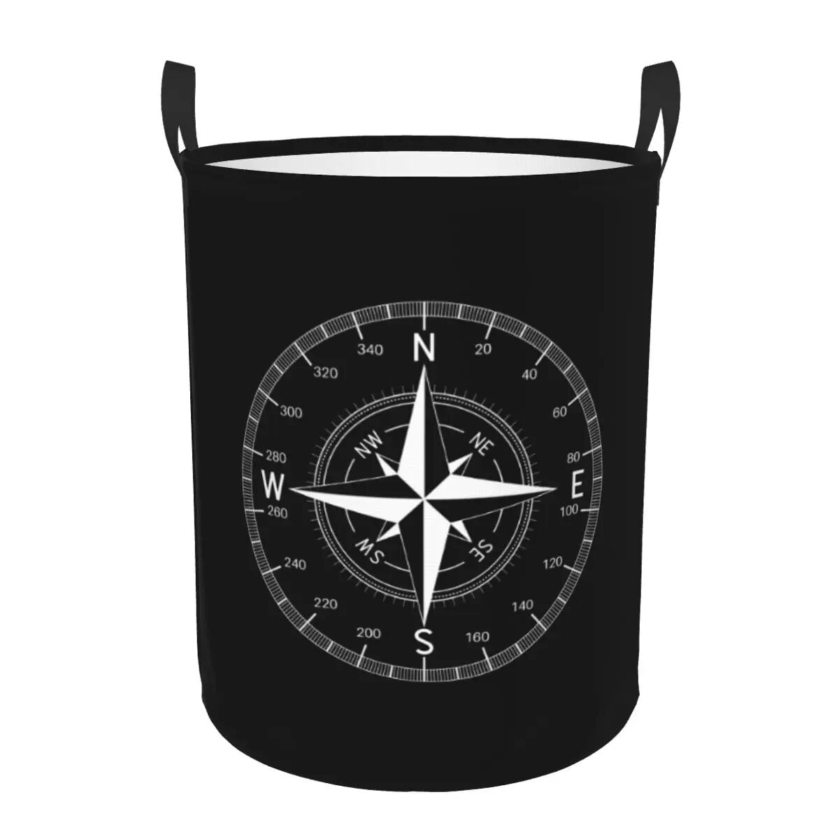 Ancient Map Compass Laundry Basket Collapsible Direction Campers