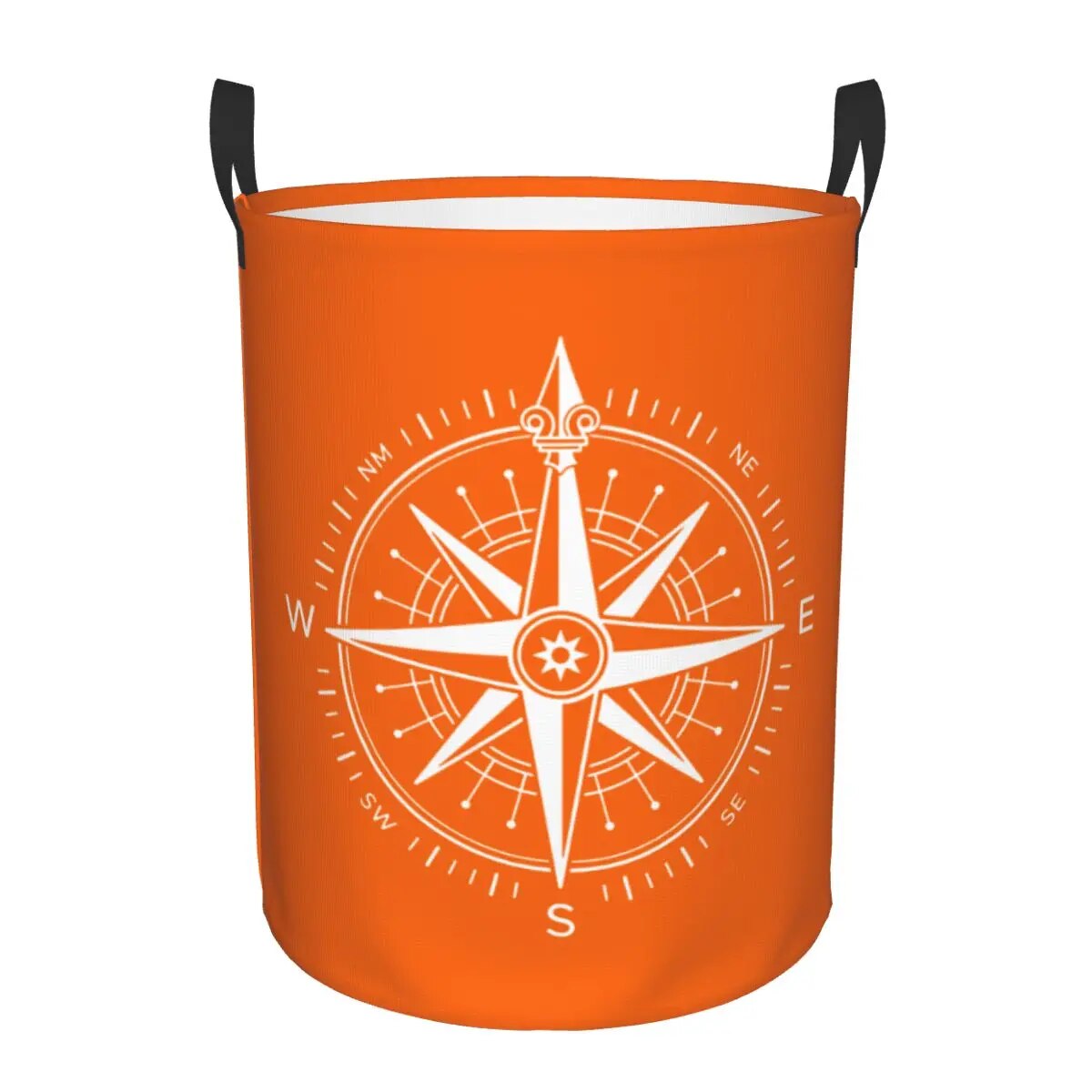 Ancient Map Compass Laundry Basket Collapsible Direction Campers