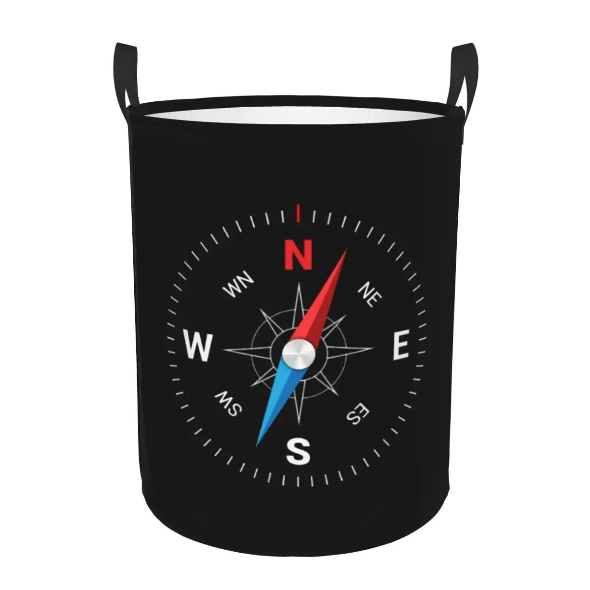 Ancient Map Compass Laundry Basket Collapsible Direction Campers