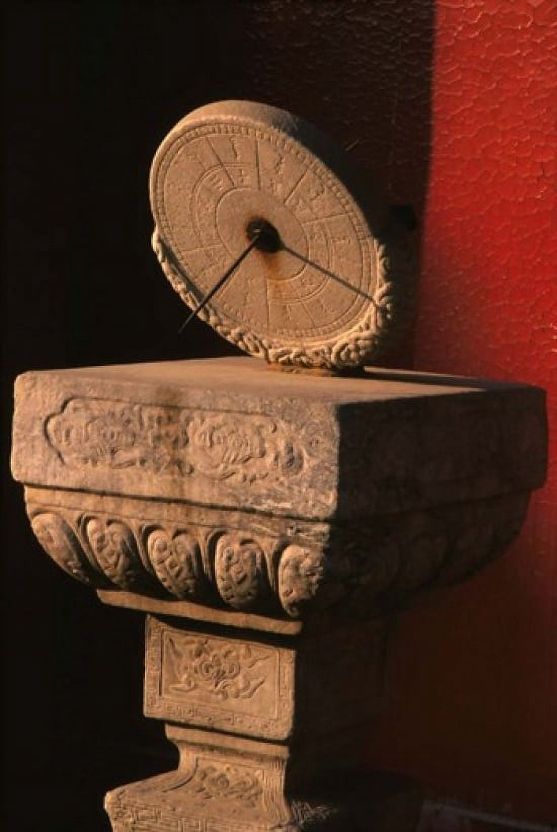 Ancient Marble Sundial Forbidden City Beijing China Canvas Art - Keren Su DanitaDelimont (18 x 24)