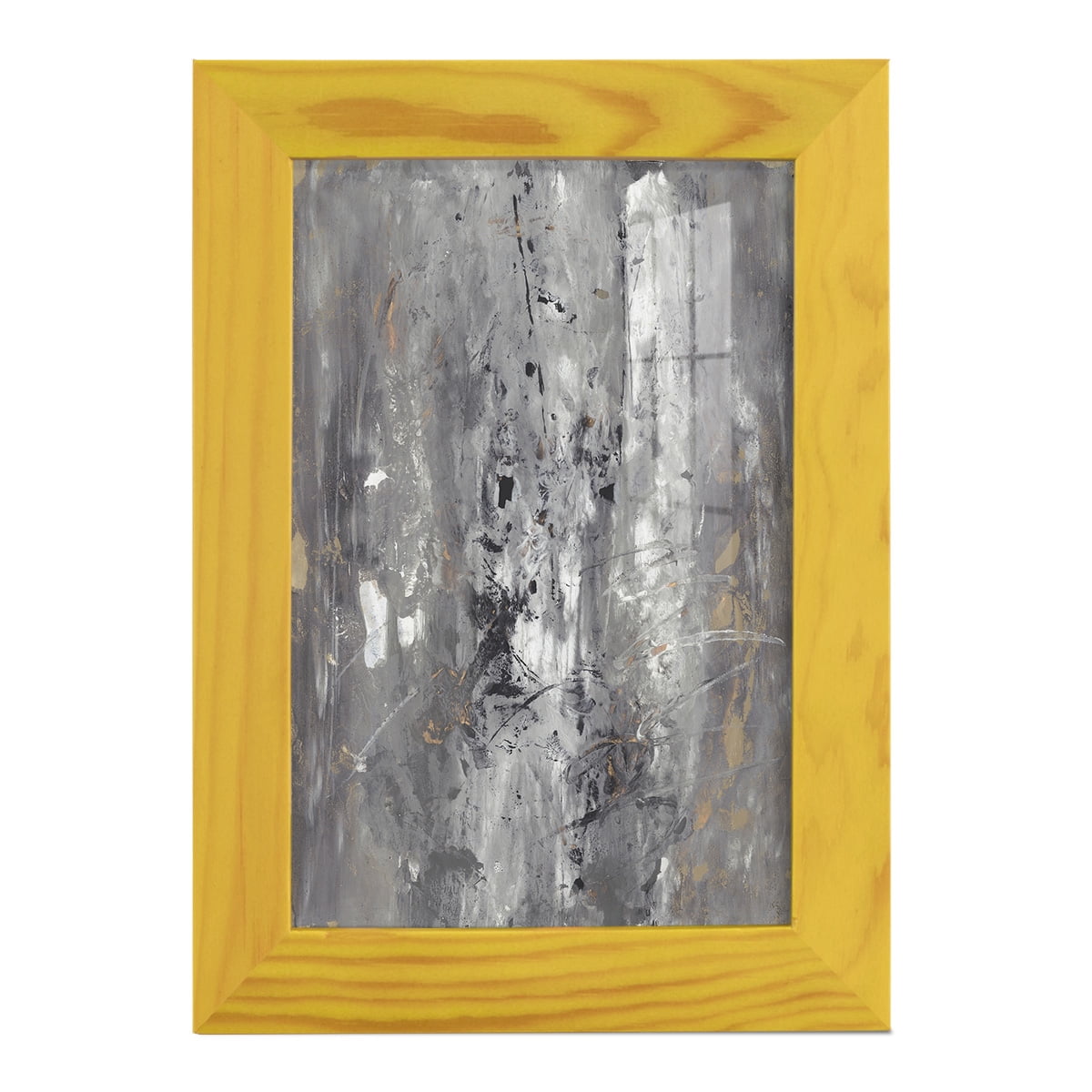 Ancient Marks I - Framed Print w/glass - Sunflower Yellow