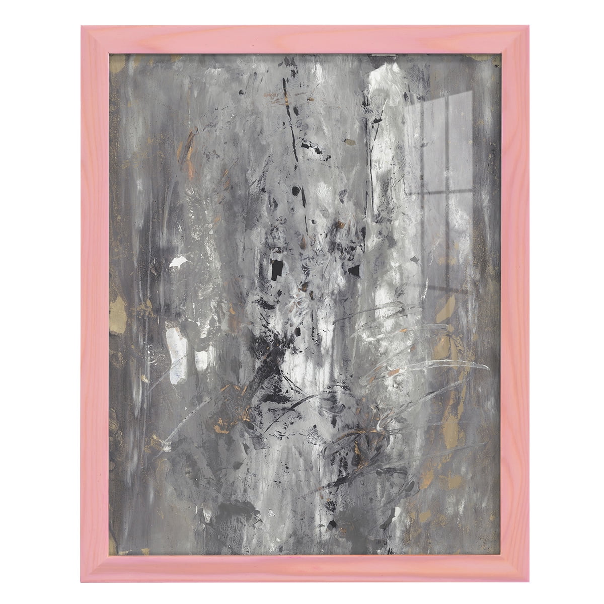 Ancient Marks I - Framed Print w/glass - Sunset Pink