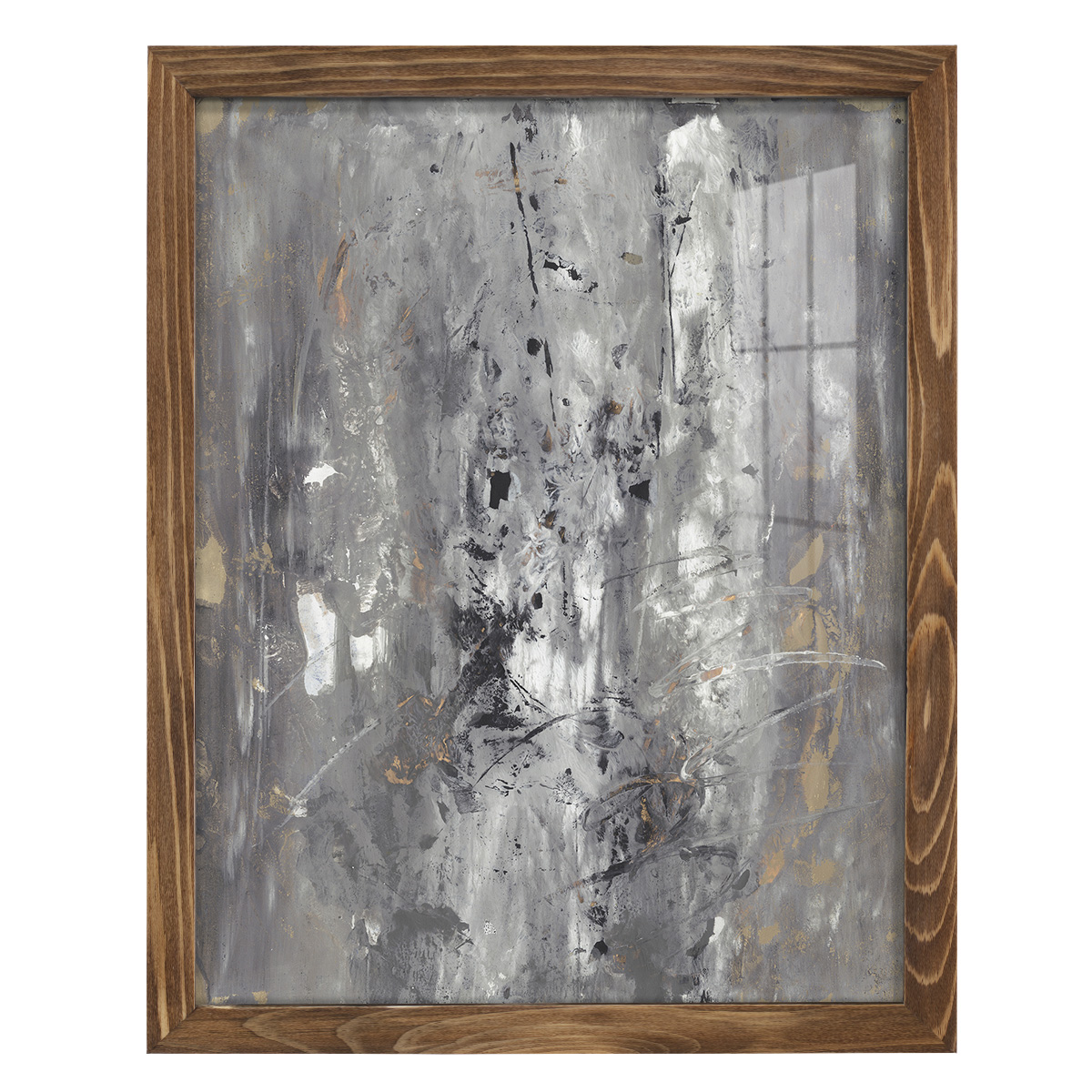 Ancient Marks I - Framed Print w/glass - Walnut