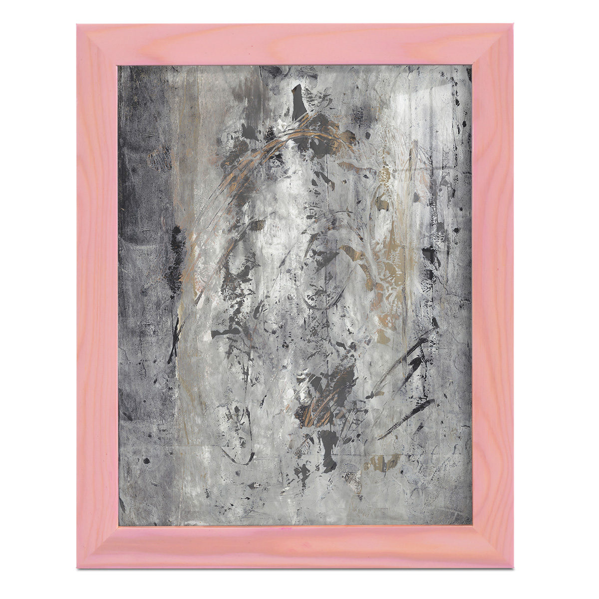 Ancient Marks II - Framed Print w/glass - Sunset Pink