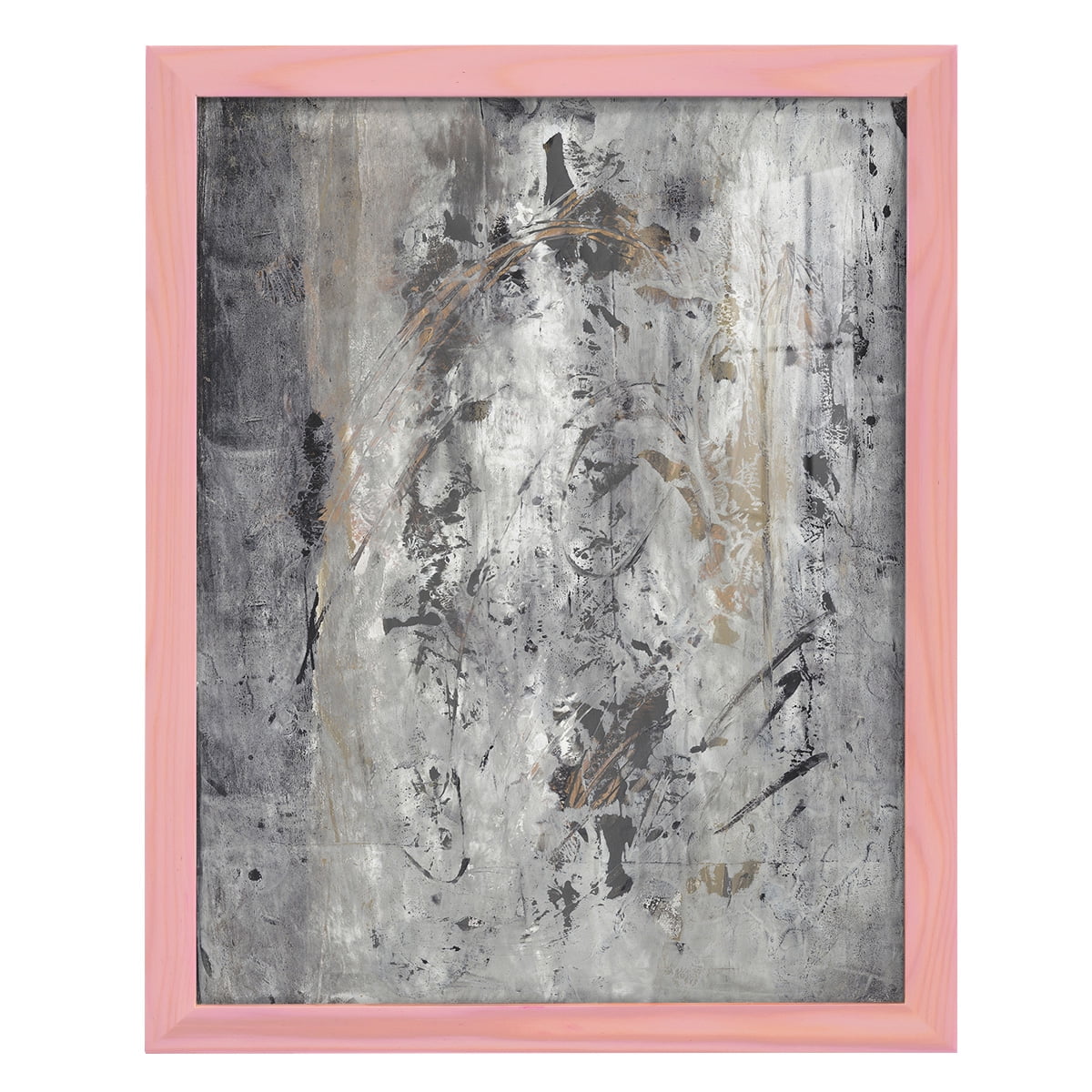 Ancient Marks II - Framed Print w/glass - Sunset Pink