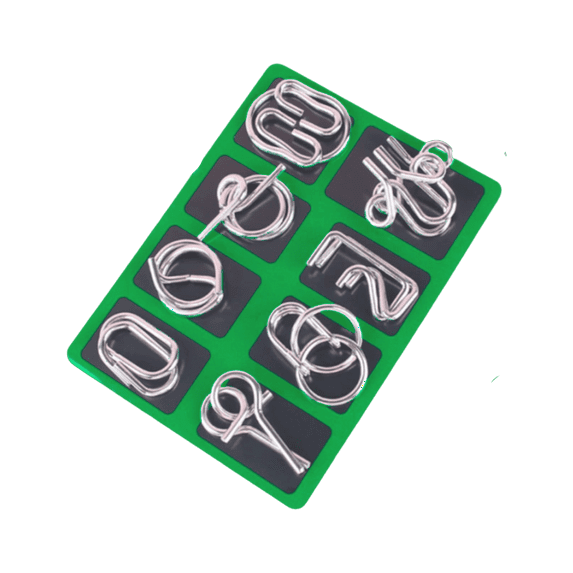 Ancient Metals 8-Piece Metal Puzzle Set – Brain Teaser Disentanglement Puzzles for Adults & Teens, Logic Game Gifts for Men, Stress Relief Desk Toys, Unique Metal Mind Challenges