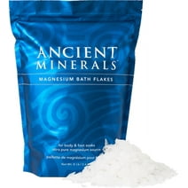 Ancient Minerals Magnesium Bath Flakes, Natural Bath Soak for Relaxation and Muscle Relief (8 lbs)
