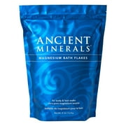 Ancient Minerals Magnesium Bath Flakes for Soaking and Muscle Relief, Unscented, 8 lbs