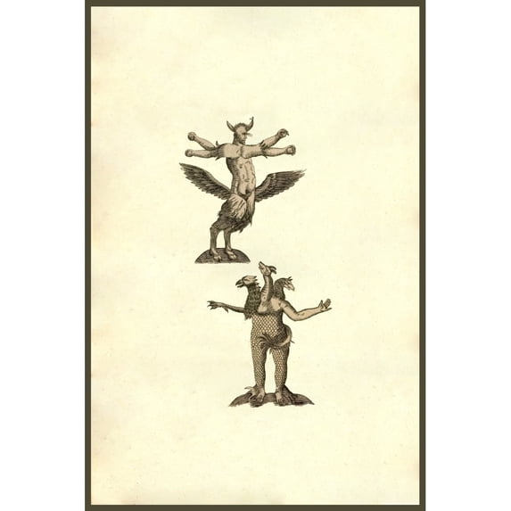Ancient Monster Men Poster Print by Ulisse Aldrovandi (18 x 24)