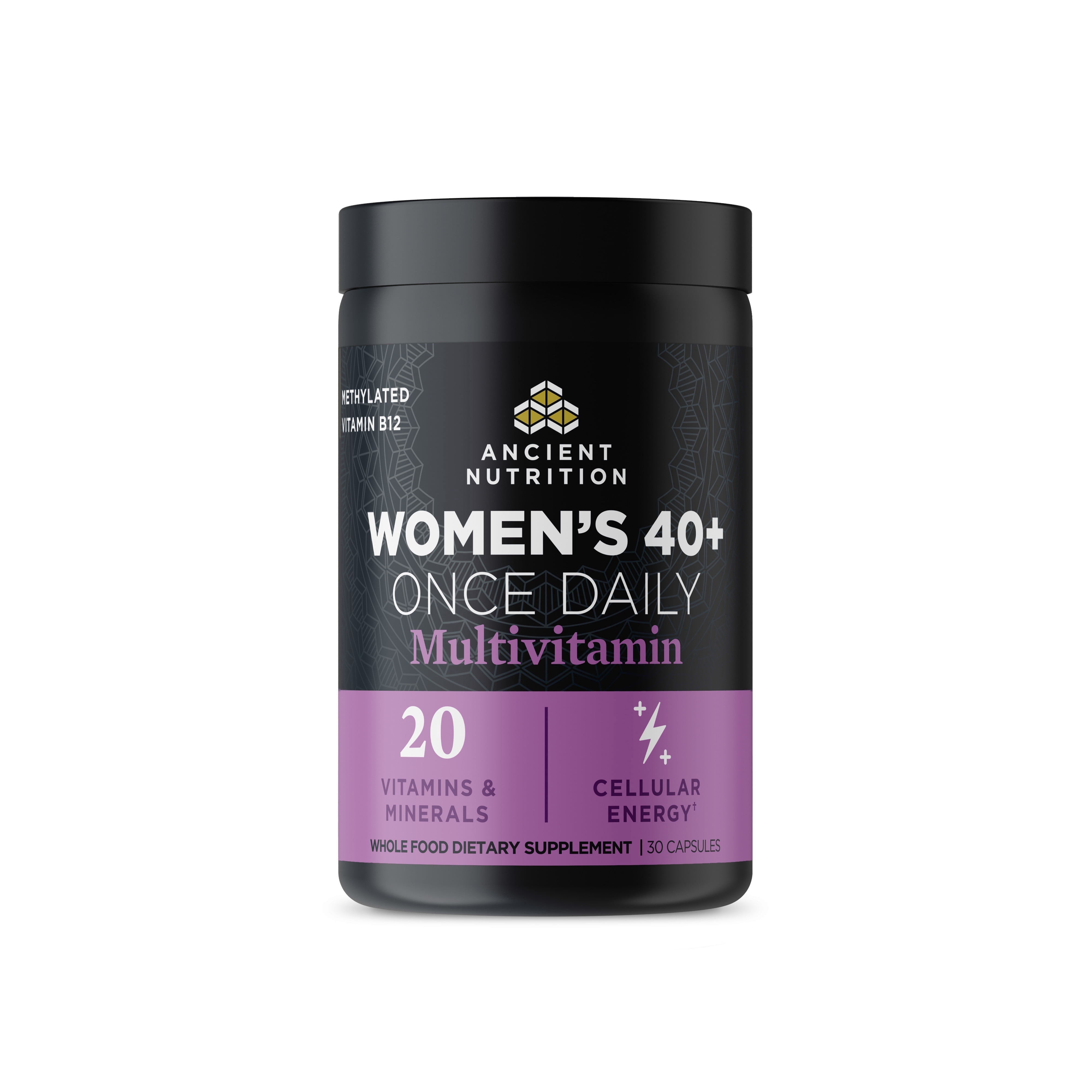 Ancient Nutrition Multivitamin for Women, Multi Women's 40+ Once Daily, Magnesium, Methylated Vitamin B, C, K2, Folate and Iron Supplement, 30 count