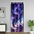 thumbnail image 1 of Ancient Mysterious Animal Door Curtain 52"W X 80"L,Purple Cloud Door Drape Temporary Door Curtain,Purple Dragon Doorway Curtain Teens, 1 of 5