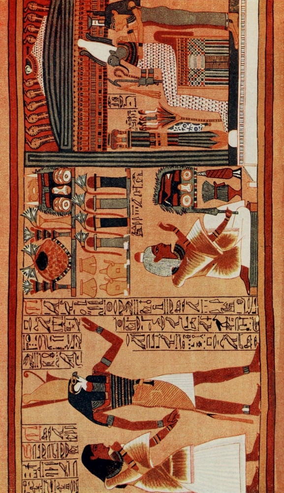 Ancient Myths & Legends Egypt 1910 The Presentation of Ani to Osiris Canvas Art - (18 x 24)