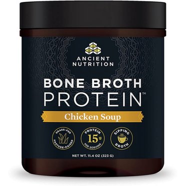 Ancient Nutrition Bone Broth Protein—chicken Soup Flavor, 15g Protein Per Serving, 11.4 Oz Powder. New, Sealed.