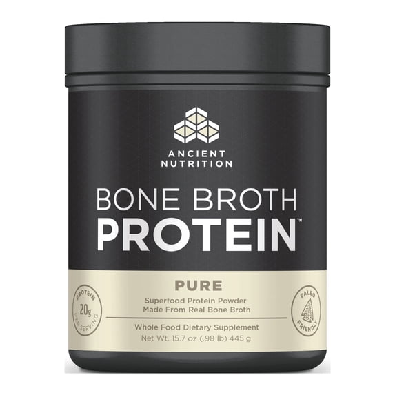 Ancient Nutrition, Bone Broth Protein, Pure, 20 Servings