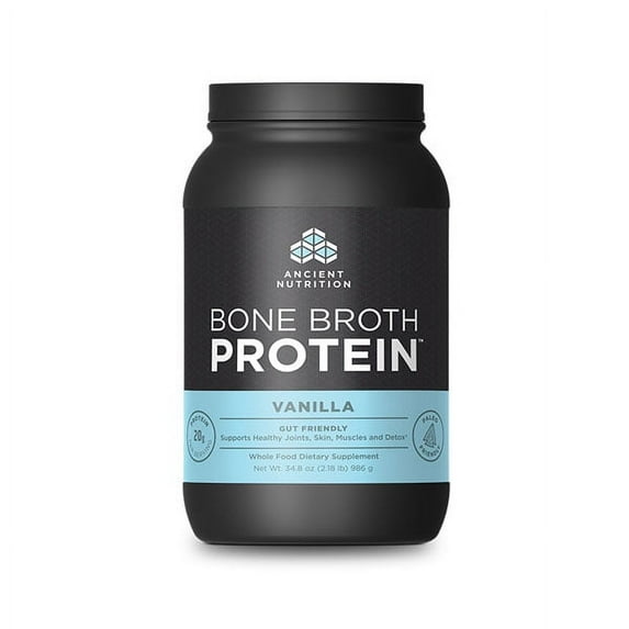 Ancient Nutrition, Bone Broth Protein, Vanilla, 40 servings