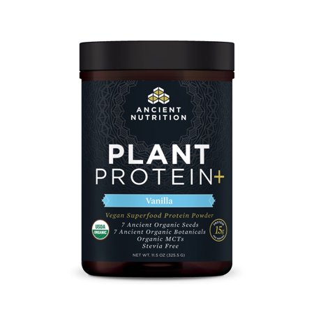 Ancient Nutrition Plant Protein+ Vanilla -- 11.5 oz