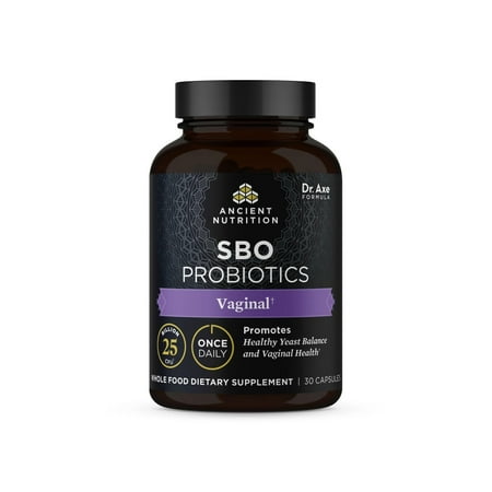 Ancient Nutrition SBO Probiotics Vaginal Once Daily -- 25 billion CFU - 30 Capsules