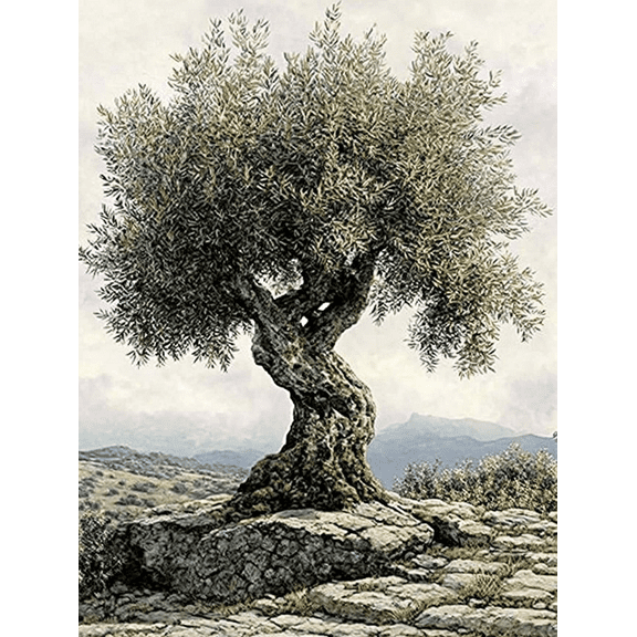 Ancient Olive Tree Canvas Wall Art Perfect for Living Room Bedroom Office Dining Room and Hallway Decoration.