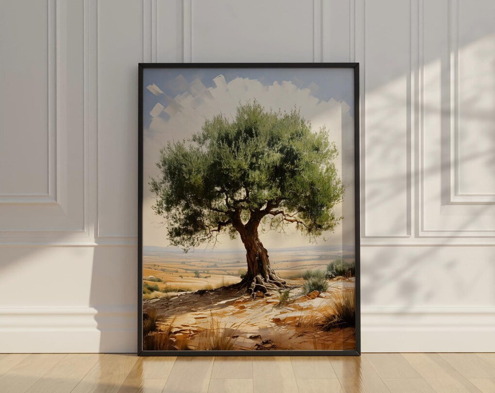 Picture of Ancient Olive Tree Wall Print Olive Tree Poster Ancient Israel ...
