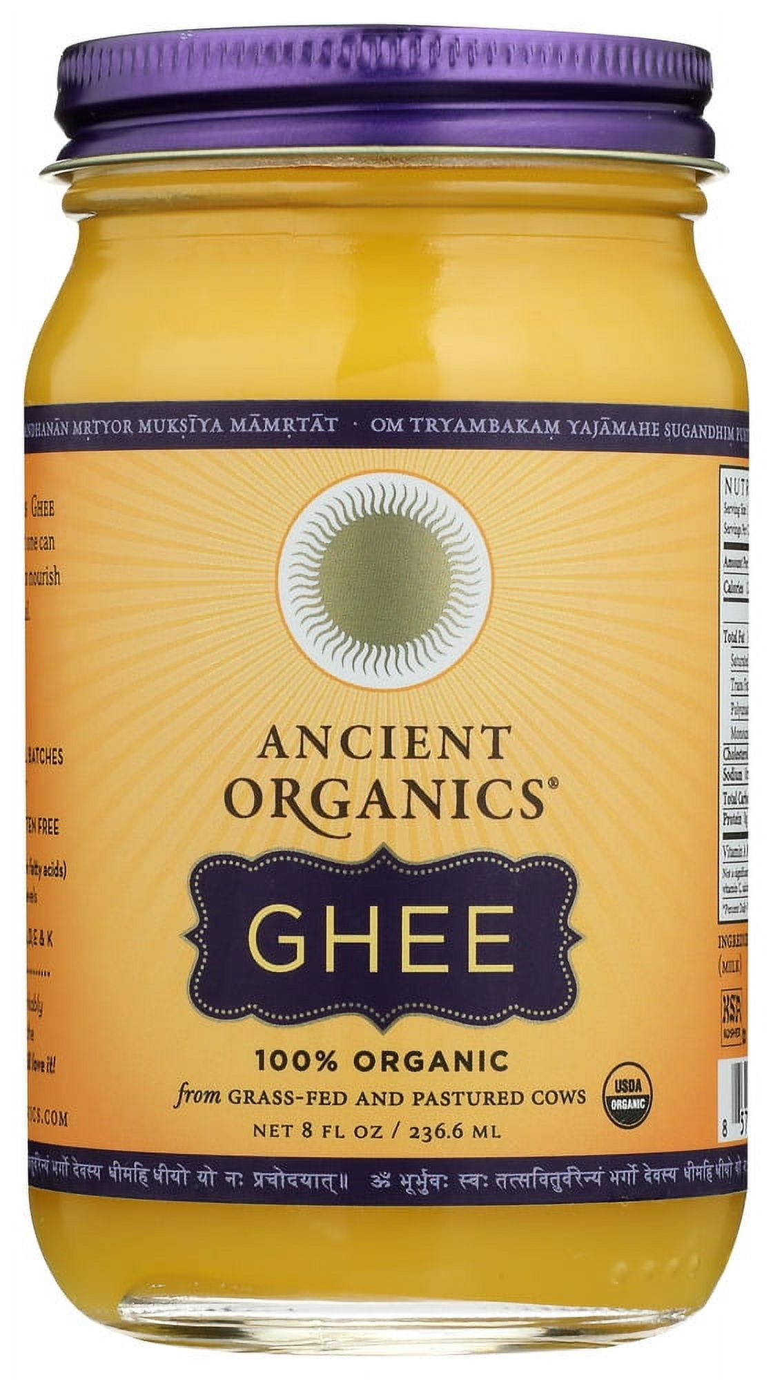 Ancient Organics Ghee, 8oz, Pack of 6