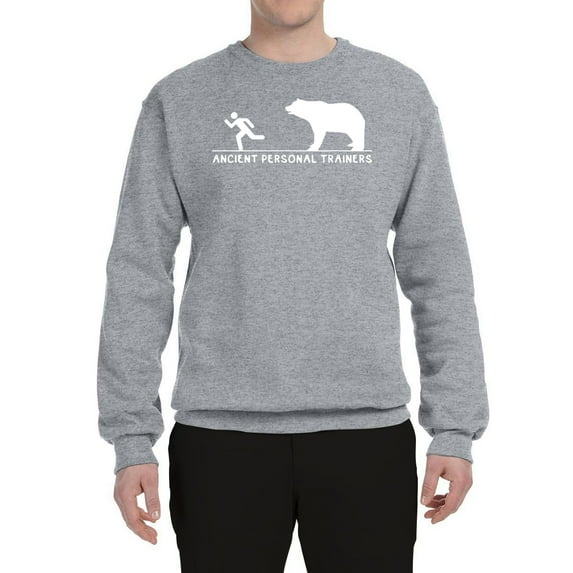 Wild Bobby Ancient Personal Trainers Funny Bear Chase Unisex Crewneck Sweatshirt
