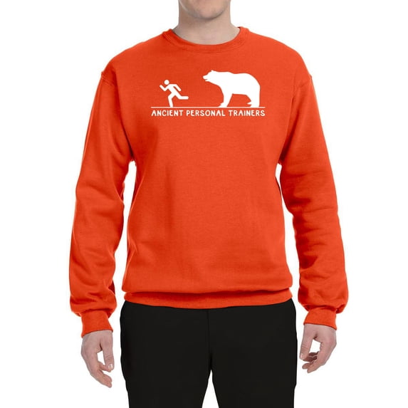 Wild Bobby Ancient Personal Trainers Funny Bear Chase Unisex Crewneck Sweatshirt