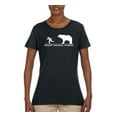 thumbnail image 1 of Wild Bobby Ancient Personal Trainers Funny Bear Chase Women Graphic Tee, 1 of 6