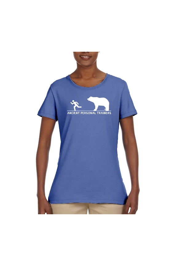Ancient Personal Trainers Funny Bear Chase Women Graphic Tee