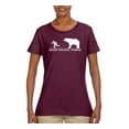 thumbnail image 1 of Wild Bobby Ancient Personal Trainers Funny Bear Chase Women Graphic Tee, 1 of 6