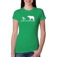 thumbnail image 1 of Wild Bobby Ancient Personal Trainers Funny Bear Chase Women Slim Fit Junior Tee, 1 of 6