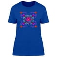 thumbnail image 1 of Ancient Pink Flowers Artwork T-Shirt Women -Image by Shutterstock, Female Large, 1 of 2