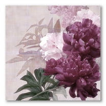 Ancient Pink and Purple Flowers I 16 in x 16 in Photography Canvas Art Print, by Designart