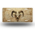 thumbnail image 1 of Ancient Ram Skull with Inscriptions Front License Plate, Metal License Plate, Funny Standard Plates Personalized Novelty Decorative For Men/Women/Boys/Girls Car 6×12 Inch, 1 of 7