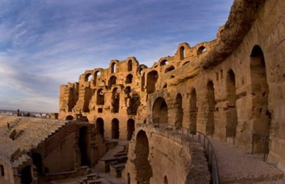 Ancient Roman Amphitheater El Jem Tunisia Canvas Art - Bill Bachmann DanitaDelimont (34 x 22)