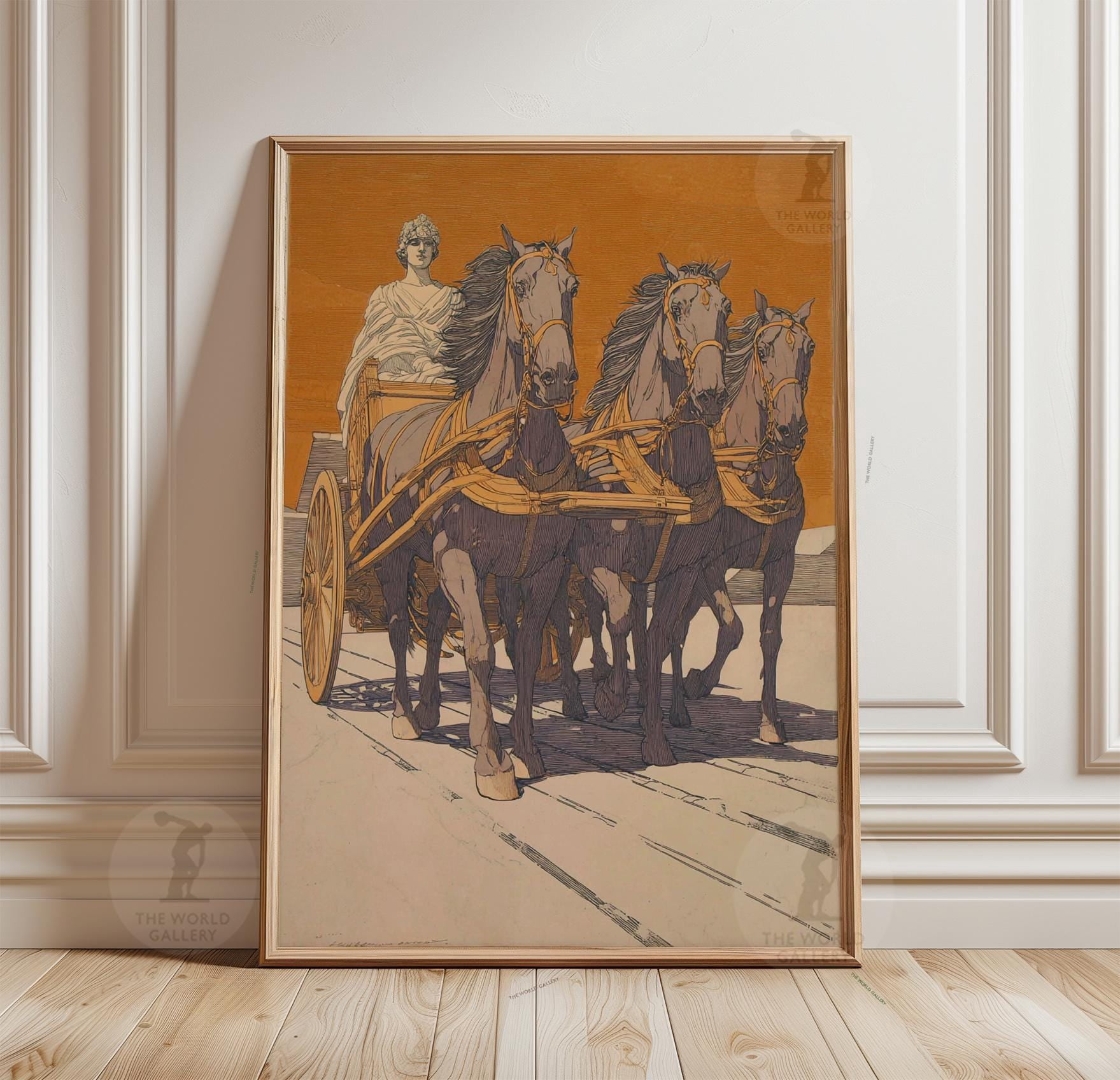 Ancient Roman Chariot Poster Classical Horse Chariot Historic ...