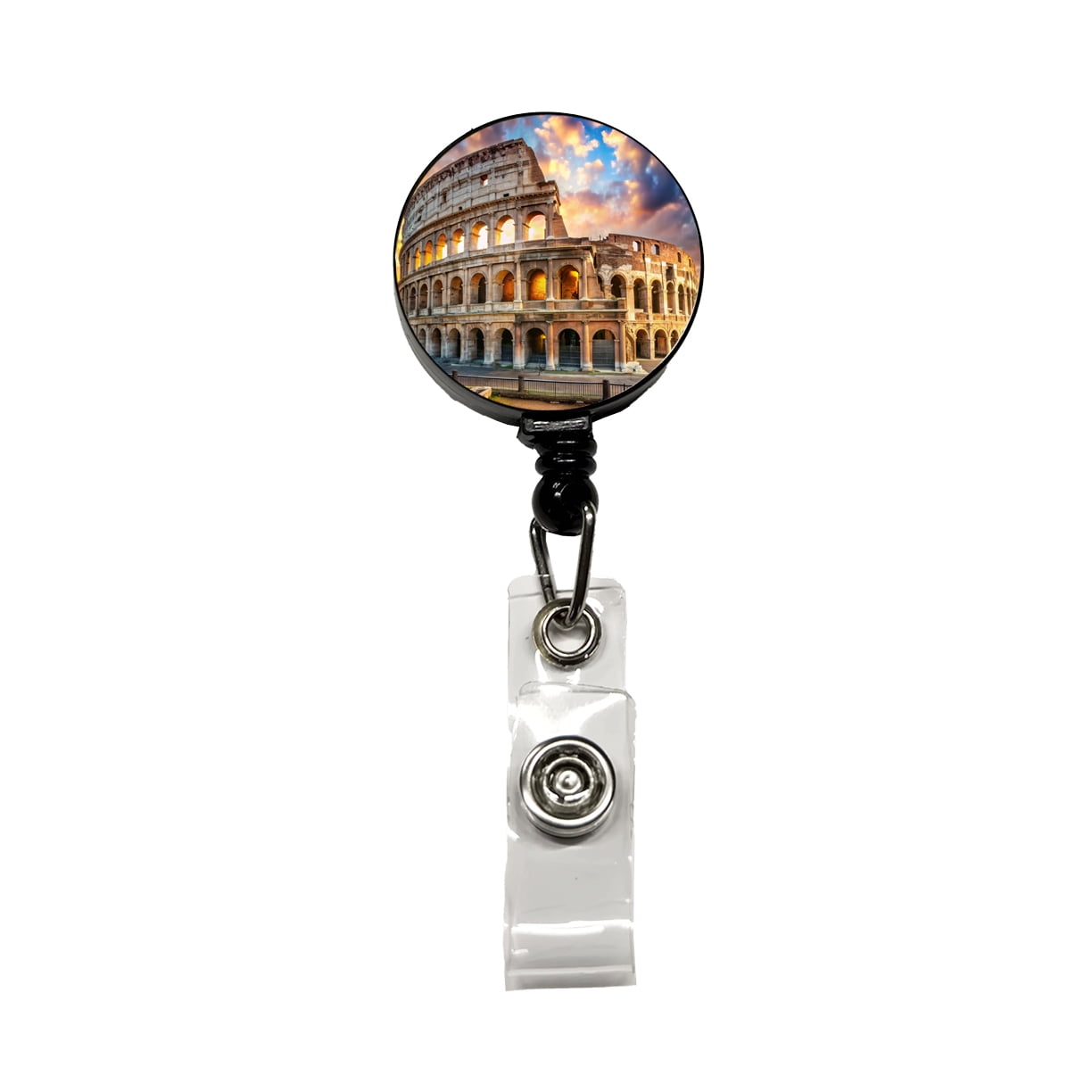 Ancient Rome Coliseum at Sunset Retractable Reel ID Badge Key Card Name ...