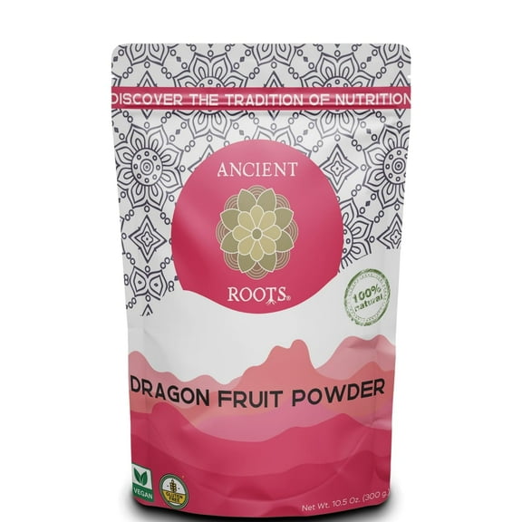 Ancient Roots Dragon Fruit Powder, 100% Natural Dragon Fruit - 300g