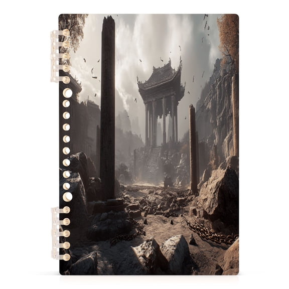 Ancient Ruins Notebooks 1-subject Journal 60 Sheets A5 College Ruled Paper Detachable Ring 8.3"x5.7"