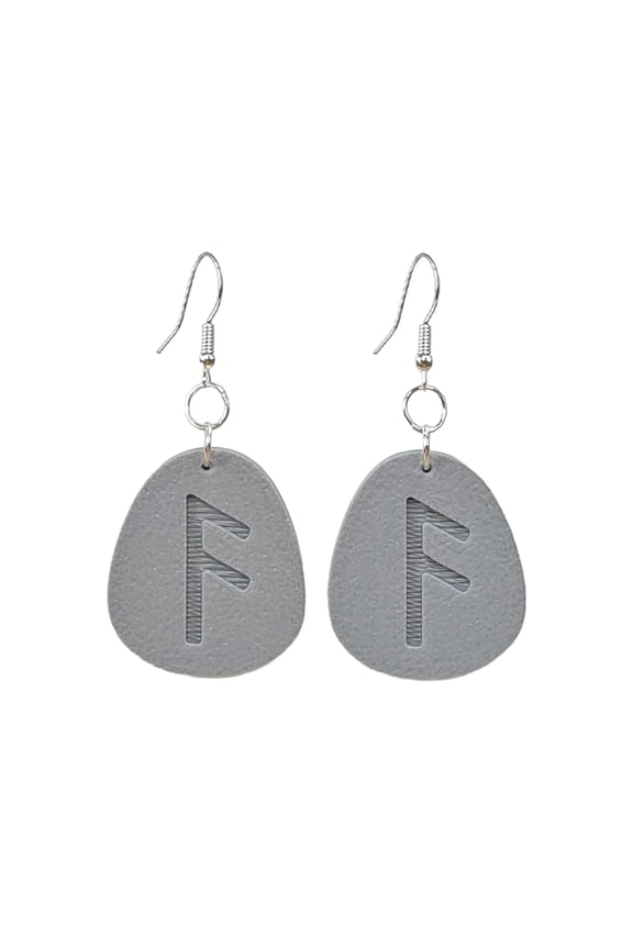 Ancient Rune Earrings Jera Symbol Dangle Earrings Minimalist Stone Inspired Lightweight Jewelry Made in USA