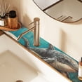 thumbnail image 1 of Ancient Sea Animals Sink Splash Guard Faucet 14.7x5.4in Drying Mat Drying Mat Absorbent Pad for Bathroom Kitchen 1PCS, 1 of 1