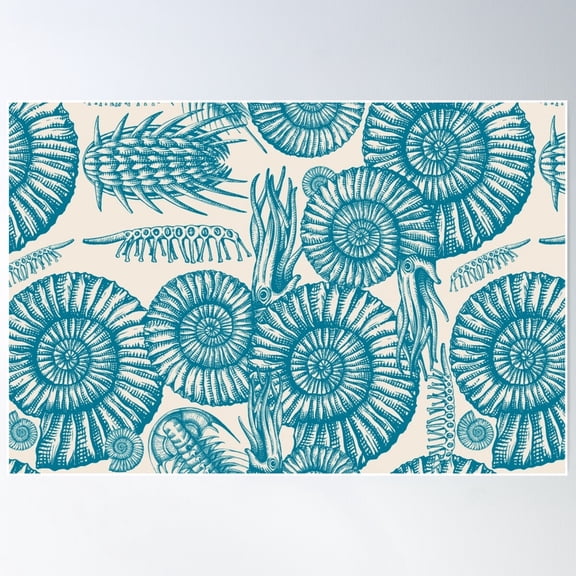 Ancient Sea Poster Wall Art, Modern Wall Decor For Living Room Bedroom, 8x12 UNFRAMED