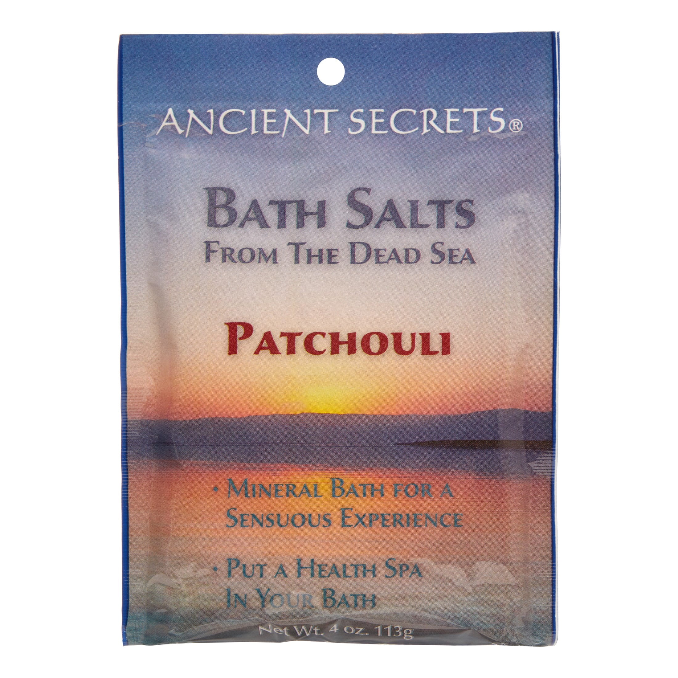 Ancient Secrets Aromatherapy Dead Sea Mineral Bath Salts, Patchouli, 4