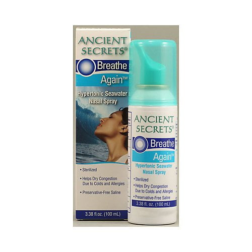 Ancient Secrets Breathe Again Nasal Spray - 3.38 fl oz